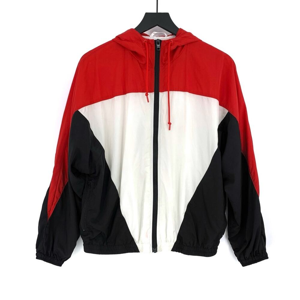 TNA McSweeney Anorak Jacket Red White Black XS